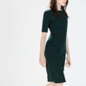 Zara forest green midi dress